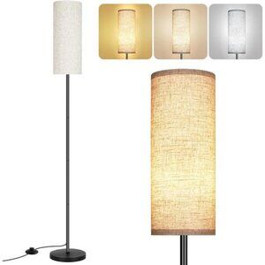 PARTPHONER Floor Lamp for Living Room, Modern Standing Lamps with Lampshade,